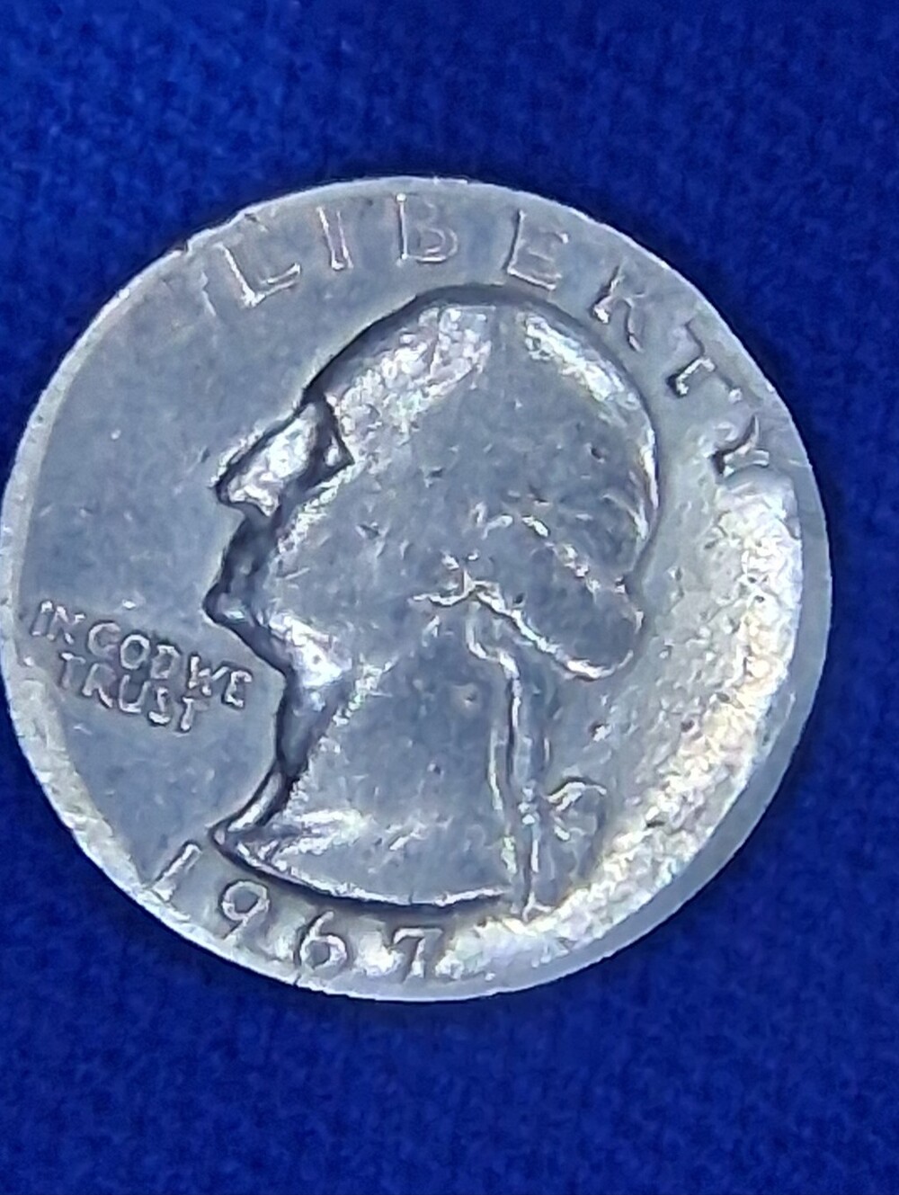 1967 Quarter Error Off Center Strike